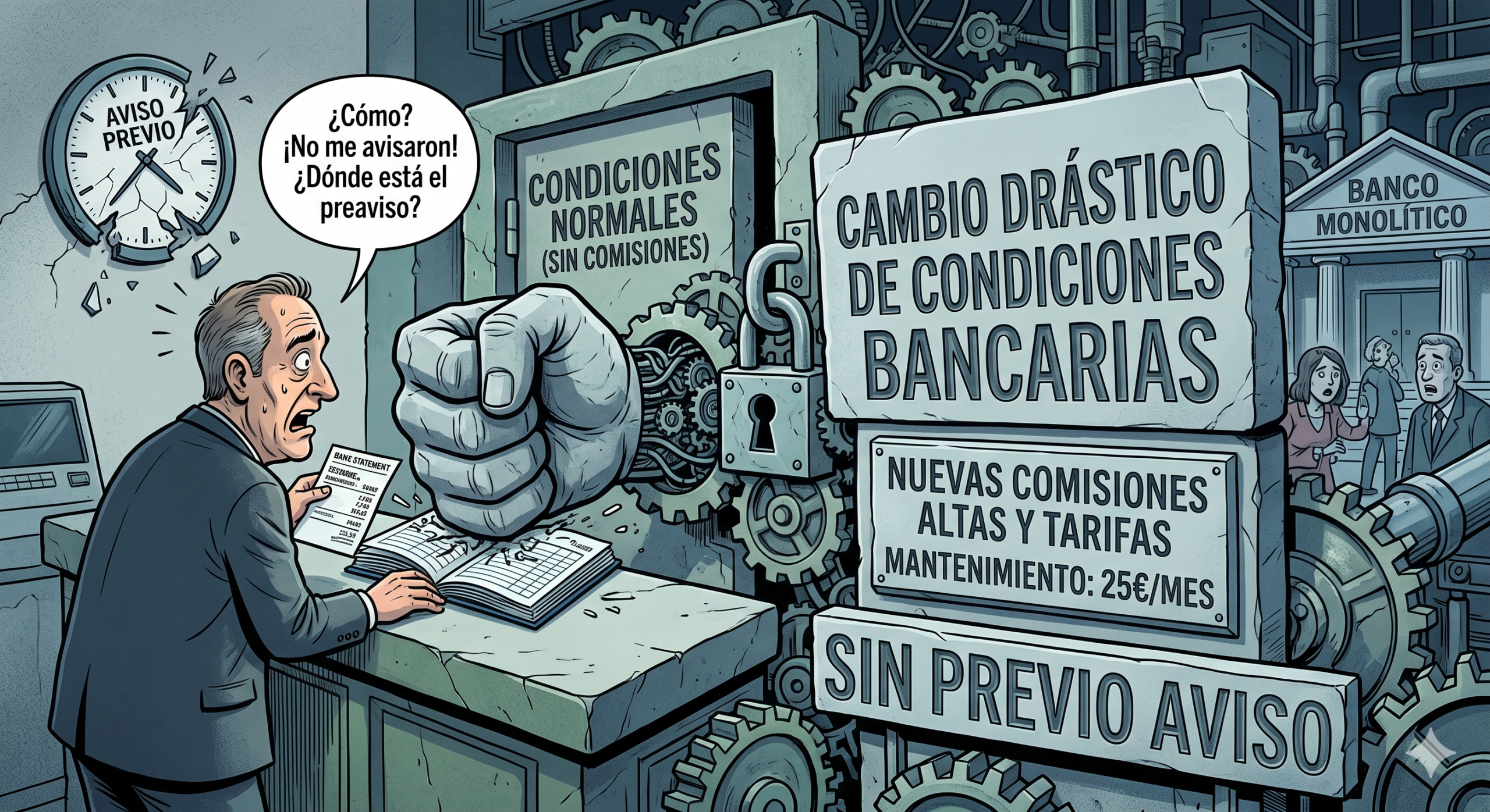 Cambio de condiciones bancarias sin preaviso: es legal o no en España