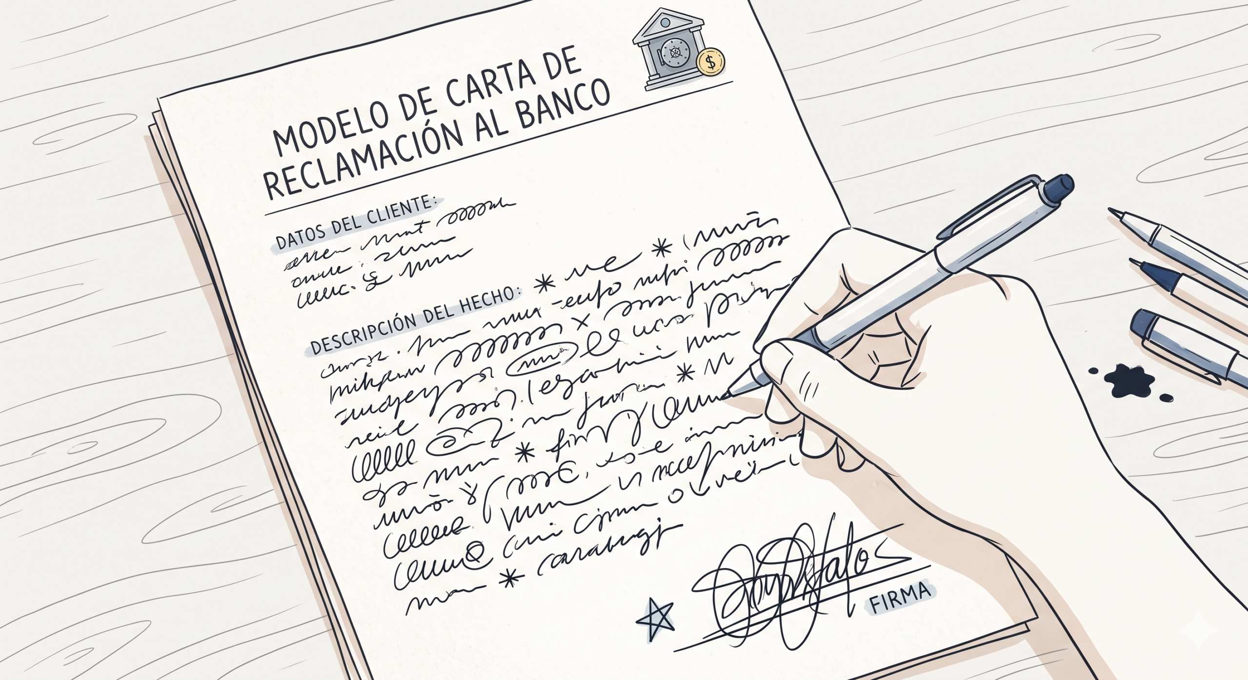 Modelo de carta de reclamación al banco por comisiones: descarga gratis