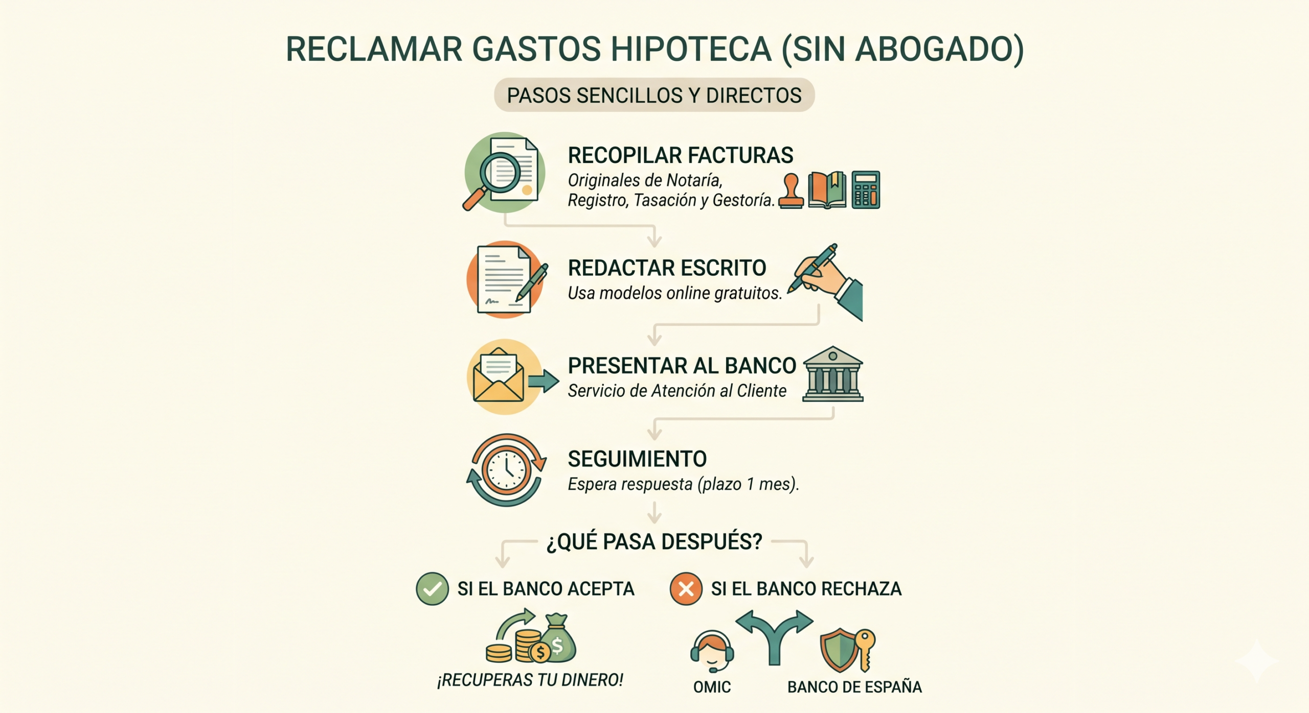 Cómo reclamar los gastos de hipoteca sin abogado en 2026